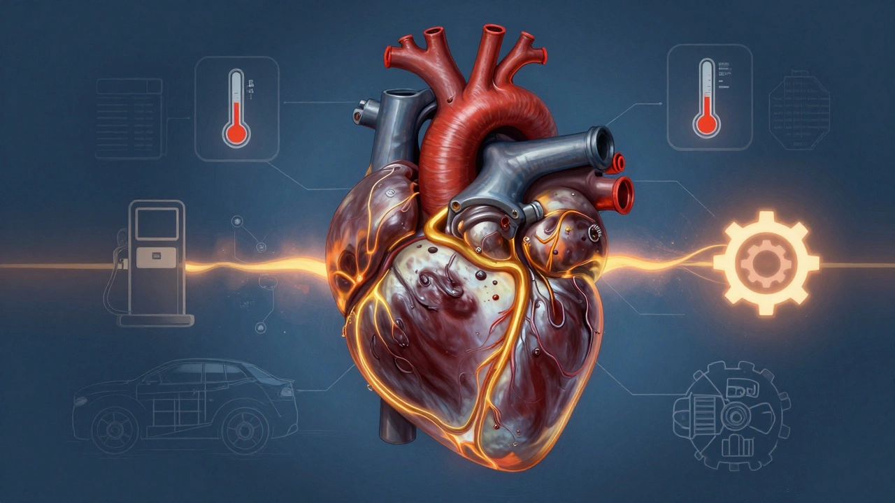 Двигатель как сердце, где чистое масло заменяет загрязнённые сосуды.