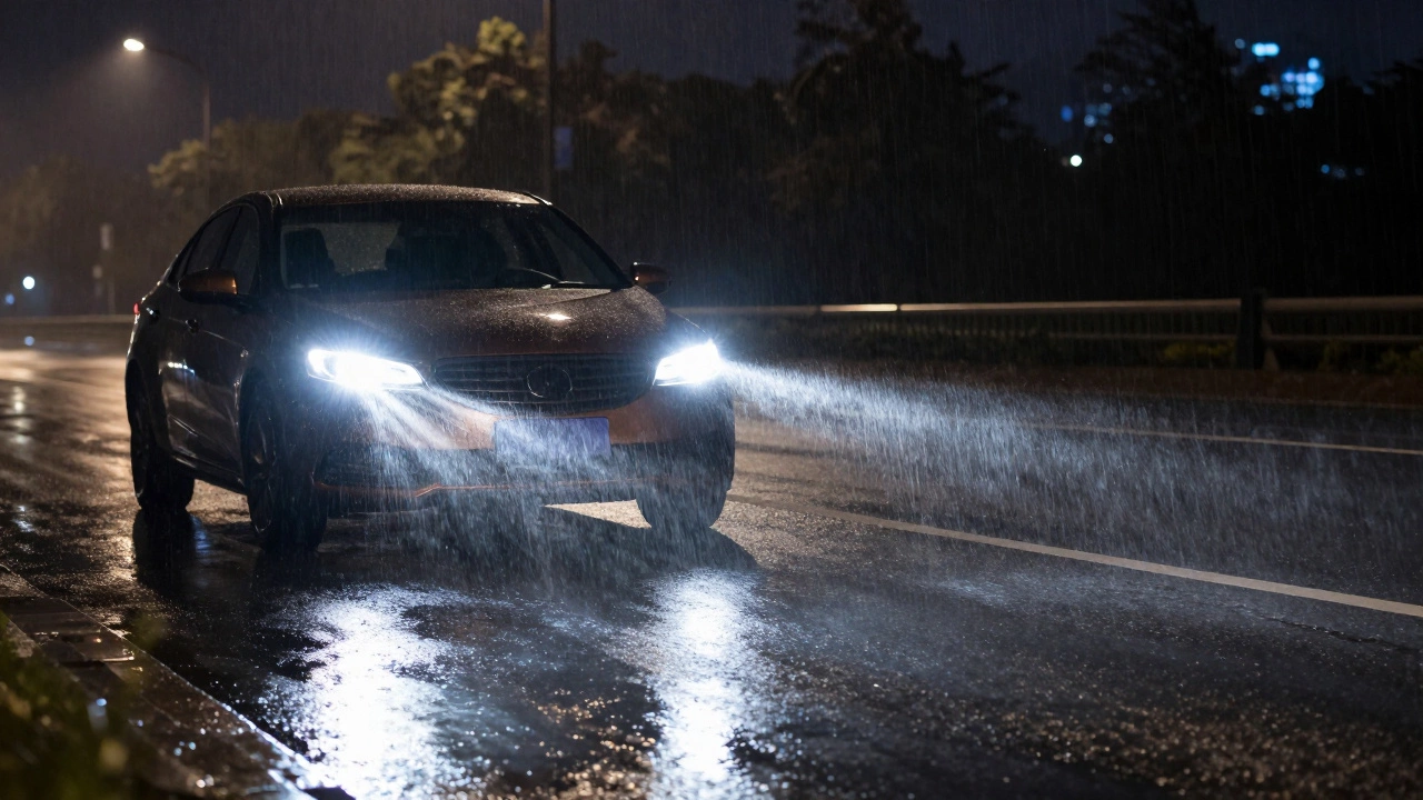 Какие лампы лучше светят на мокрой дороге: выбор для безопасности в дождь