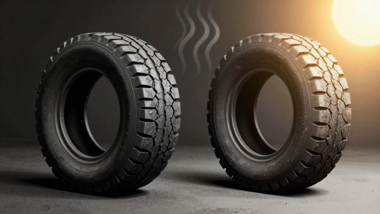 Влияние солнца и тени на состояние автомобильных шин