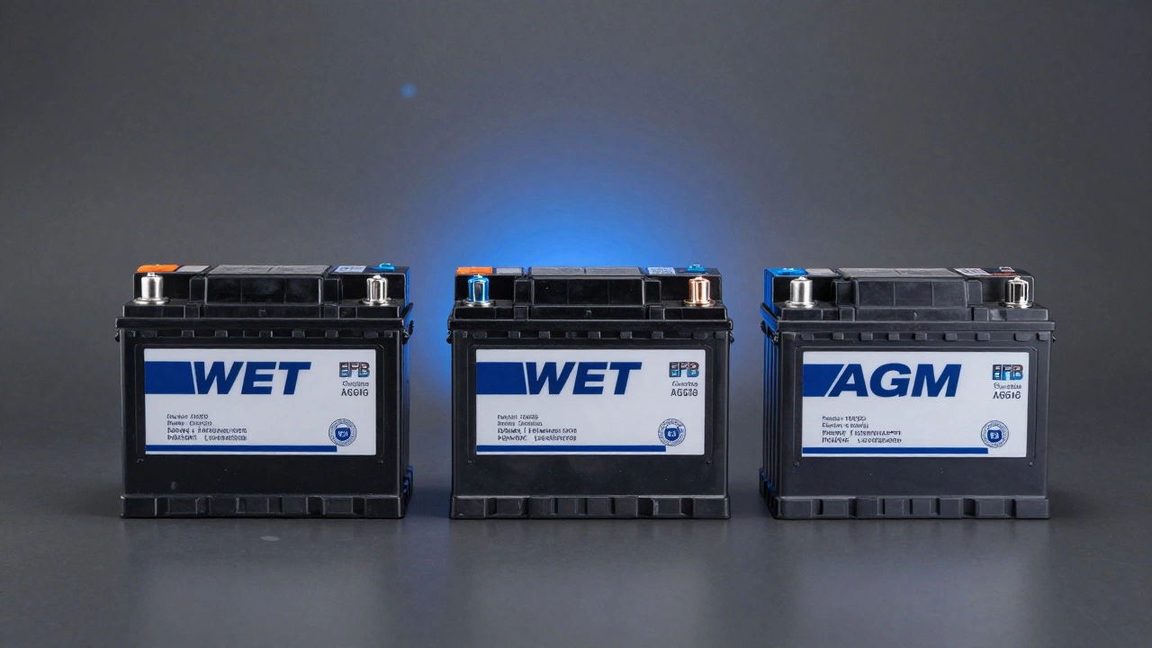 Три типа автомобильных аккумуляторов: жидкостный, EFB и AGM